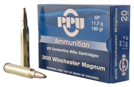 Ammunition TR&Z USA Trading Corp. 3373 ft lbs 300WinMag PPU PP3003      300MG       180 SP           20/10 • Model: 3373 ft lbs